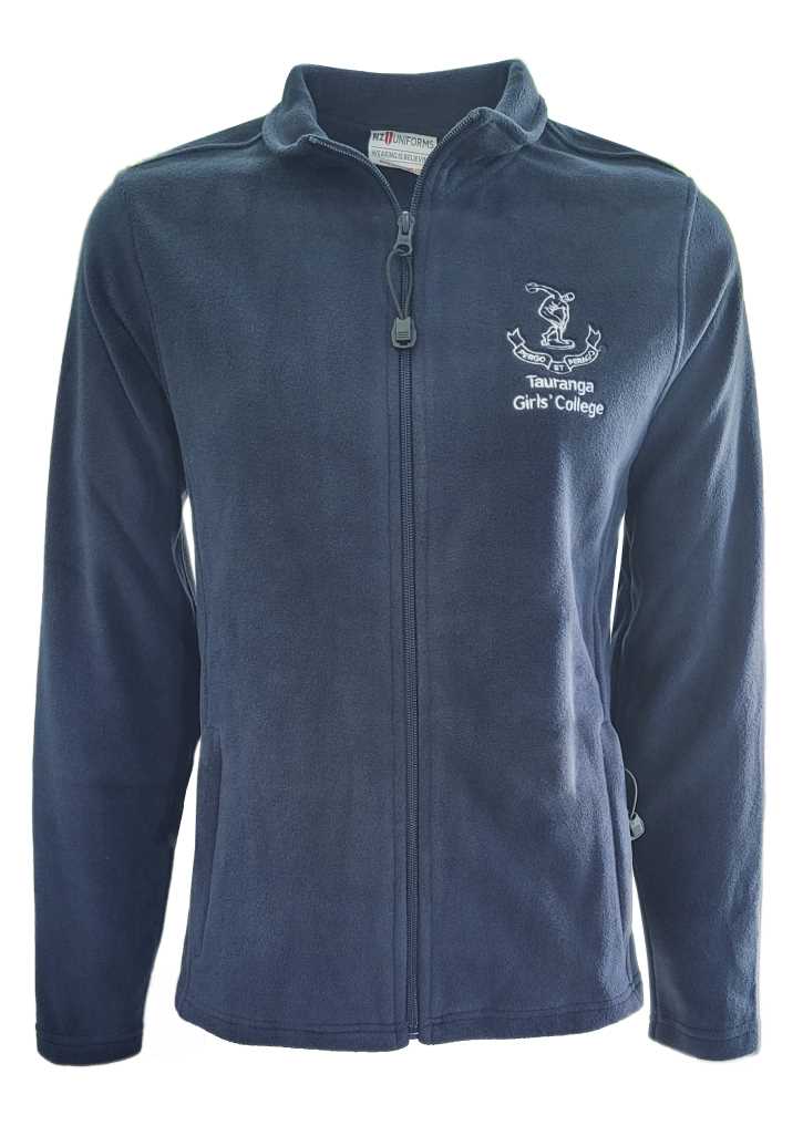 Tauranga Girl's College Full Zip Fleece Navy